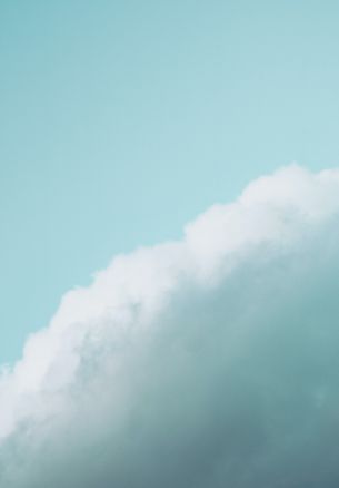 cumulus clouds, blue sky Wallpaper 1640x2360