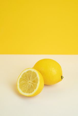 Обои 640x960 лимон, цитрусовые, желтый