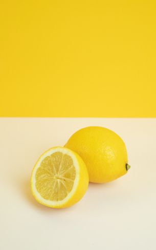 Обои 1752x2800 лимон, цитрусовые, желтый