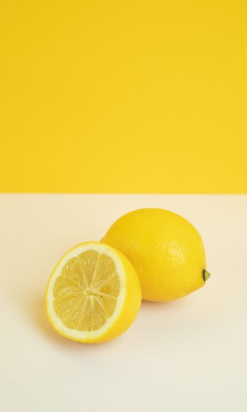 Обои 1200x2000 лимон, цитрусовые, желтый