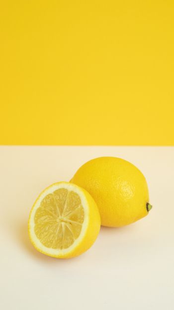 Обои 720x1280 лимон, цитрусовые, желтый