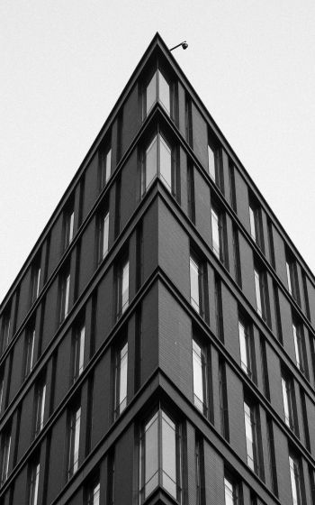building, house corner, black and white Wallpaper 1200x1920