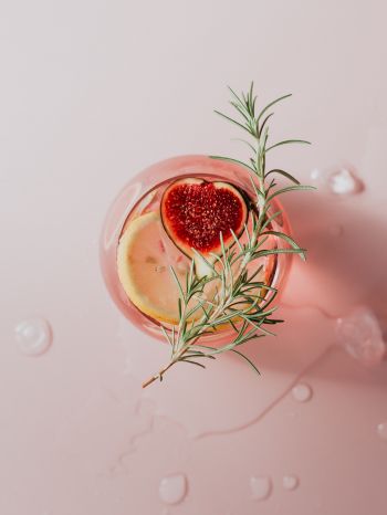 cocktail, drink, pink Wallpaper 1620x2160