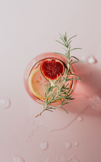 cocktail, drink, pink Wallpaper 1752x2800