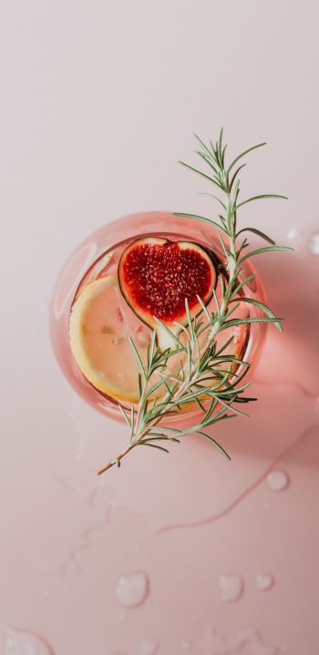 cocktail, drink, pink Wallpaper 1440x2960