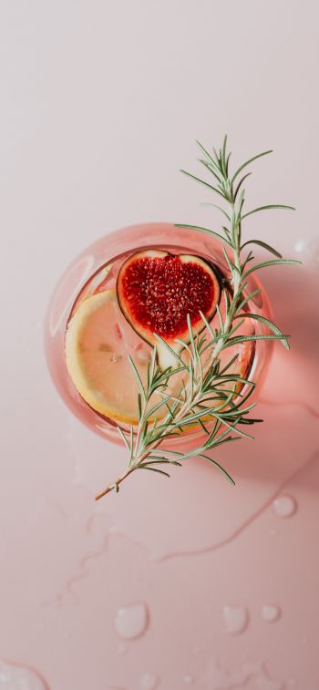 cocktail, drink, pink Wallpaper 828x1792