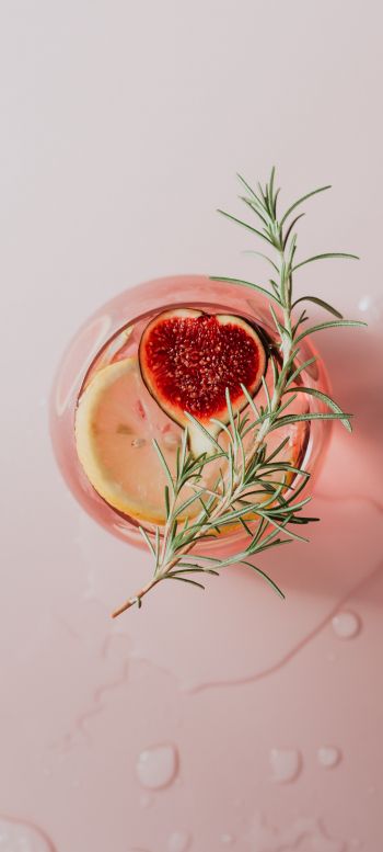 cocktail, drink, pink Wallpaper 1080x2400