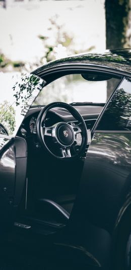 Porsche 911, Porsche interior Wallpaper 1440x2960