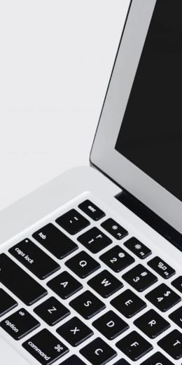 laptop, white, minimalism Wallpaper 720x1440