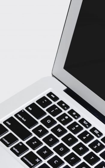 laptop, white, minimalism Wallpaper 1200x1920