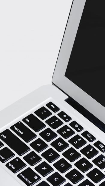 laptop, white, minimalism Wallpaper 640x1136