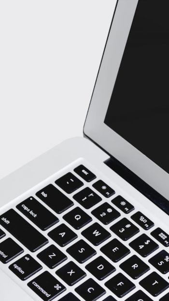 laptop, white, minimalism Wallpaper 1080x1920