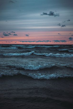 sea waves, sunset, seascape Wallpaper 4480x6720