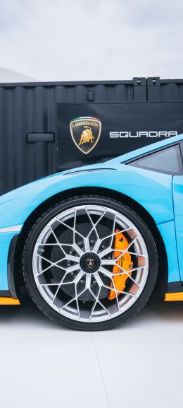 Обои 1080x2400 колесо Lamborghini, спортивная машина