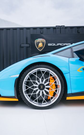 Обои 1600x2560 колесо Lamborghini, спортивная машина