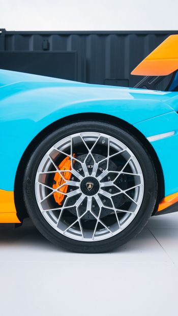 Обои 640x1136 колесо Lamborghini,  спортивная машина