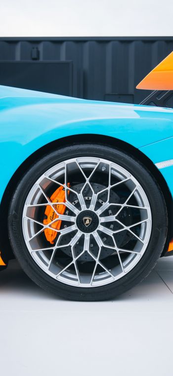 Обои 1080x2340 колесо Lamborghini,  спортивная машина