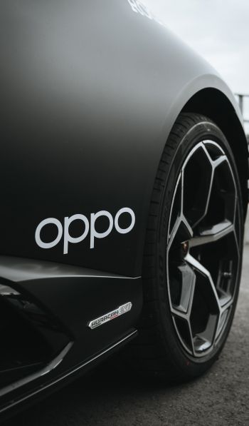 days OPPO, black car, wheel Wallpaper 600x1024