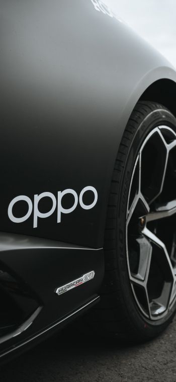 days OPPO, black car, wheel Wallpaper 1080x2340