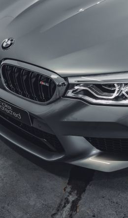 Обои 600x1024 серый BMW M5, спортивная машина, серый