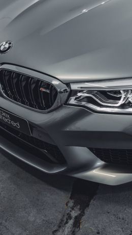 gray BMW M5, sports car, gray Wallpaper 1080x1920