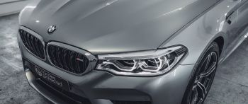 gray BMW M5, sports car, gray Wallpaper 2560x1080
