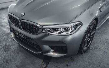 gray BMW M5, sports car, gray Wallpaper 1920x1200