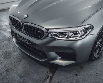 gray BMW M5, sports car, gray Wallpaper 1280x1024