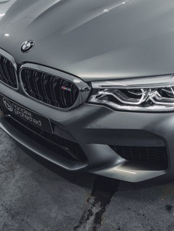 gray BMW M5, sports car, gray Wallpaper 2048x2732