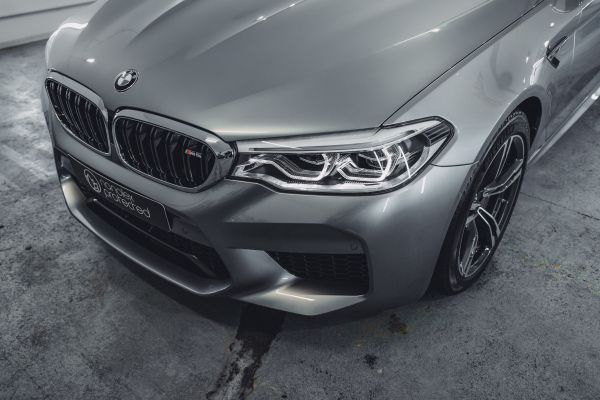 gray BMW M5, sports car, gray Wallpaper 6000x4000