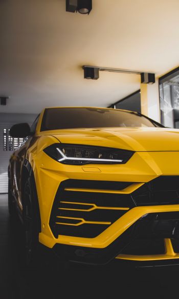 Обои 1200x2000 желтый Lamborghini Urus, внедорожник