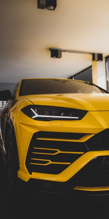 yellow Lamborghini Urus, SUV Wallpaper 720x1440