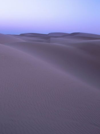 Обои 1620x2160 песчаные дюны, пустыня, фиолетовый
