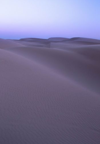 Обои 1668x2388 песчаные дюны, пустыня, фиолетовый