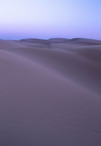 Обои 1640x2360 песчаные дюны, пустыня, фиолетовый