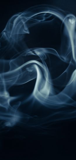 smoke, on black background, dark Wallpaper 1440x3040