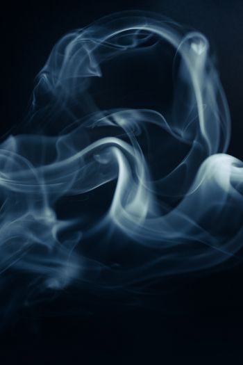 smoke, on black background, dark Wallpaper 640x960