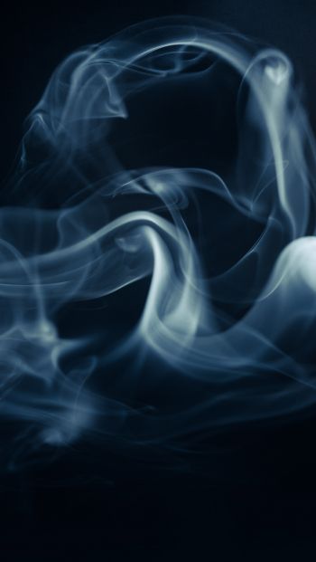 smoke, on black background, dark Wallpaper 640x1136