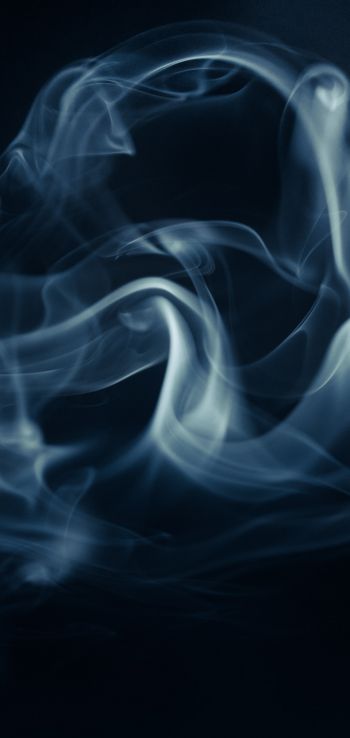 smoke, on black background, dark Wallpaper 1080x2280
