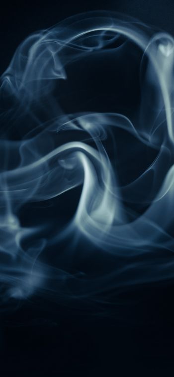 smoke, on black background, dark Wallpaper 828x1792
