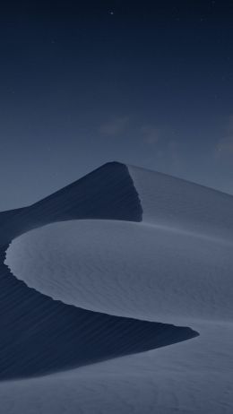 night desert, dune, dark Wallpaper 2160x3840