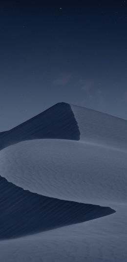 night desert, dune, dark Wallpaper 1440x2960