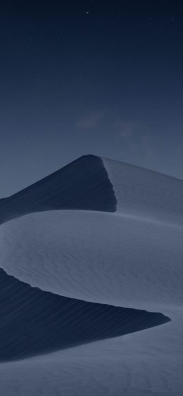 night desert, dune, dark Wallpaper 1080x2340