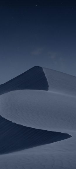 night desert, dune, dark Wallpaper 1440x3200