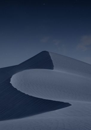 night desert, dune, dark Wallpaper 1640x2360