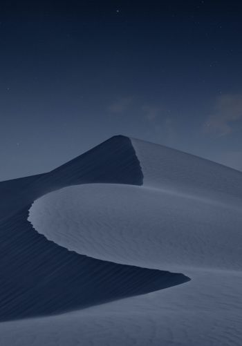 night desert, dune, dark Wallpaper 1668x2388
