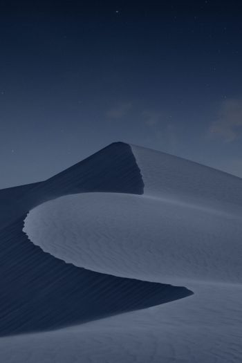 night desert, dune, dark Wallpaper 640x960