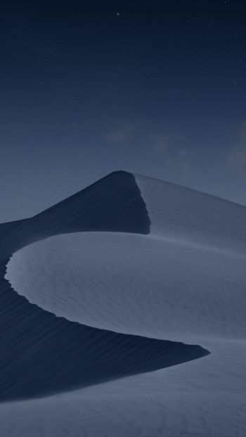 night desert, dune, dark Wallpaper 640x1136