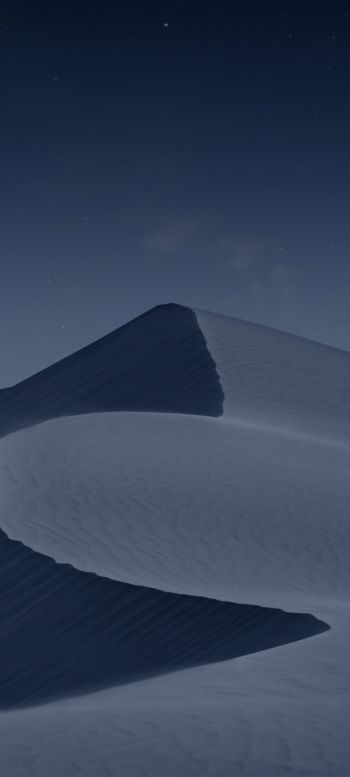 night desert, dune, dark Wallpaper 1080x2400