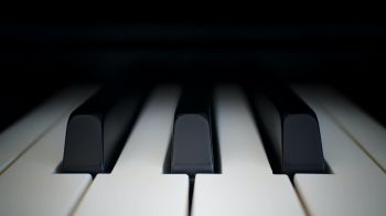 Обои 1920x1080 клавиши пианино, музыкальный инструмент, минимализм
